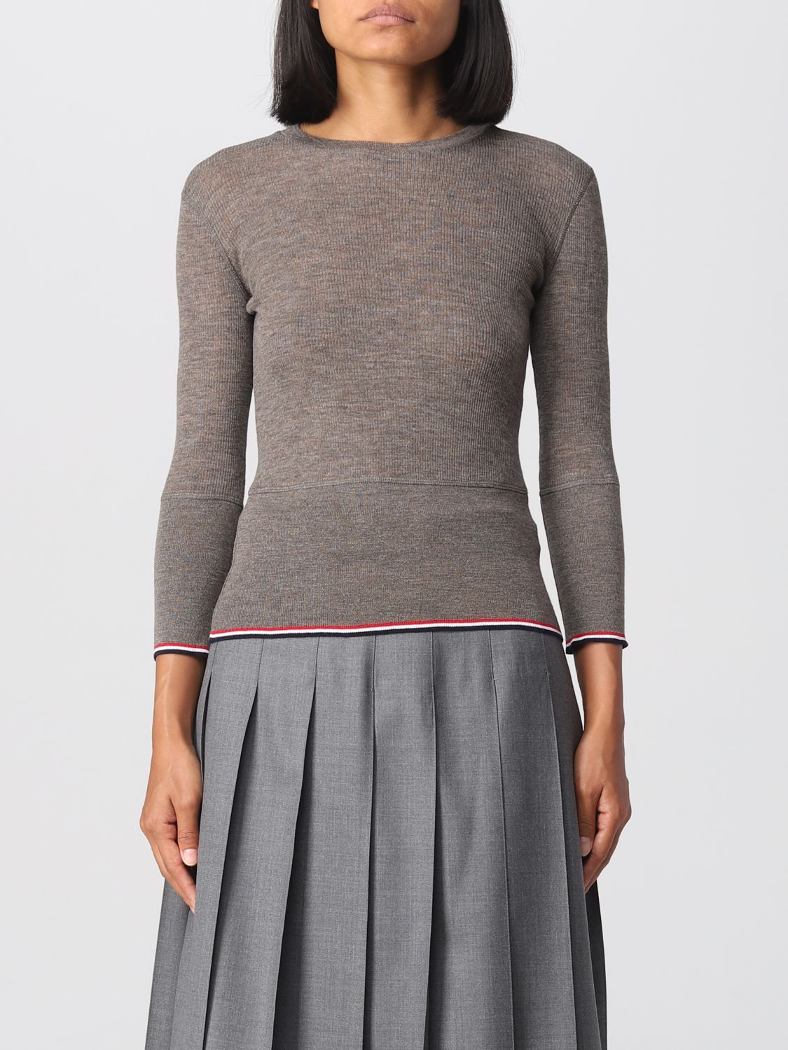 Thom Browne Jumper THOM BROWNE Woman colour Brown