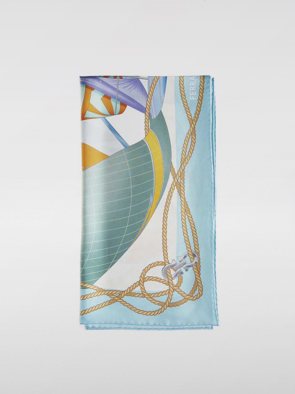 Ferragamo Neck Scarf FERRAGAMO Woman color Gnawed Blue