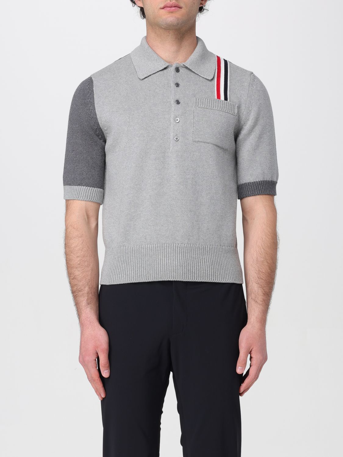 Thom Browne Polo Shirt THOM BROWNE Men colour Grey