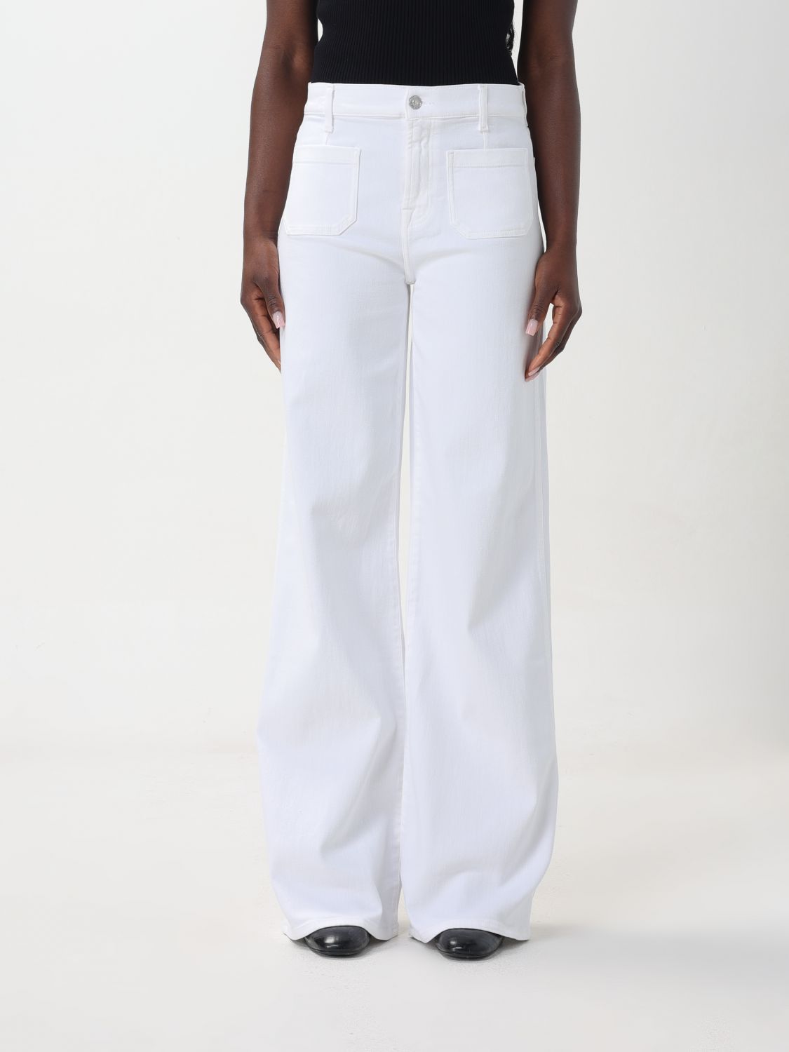 7 For All Mankind Trousers 7 FOR ALL MANKIND Woman colour White
