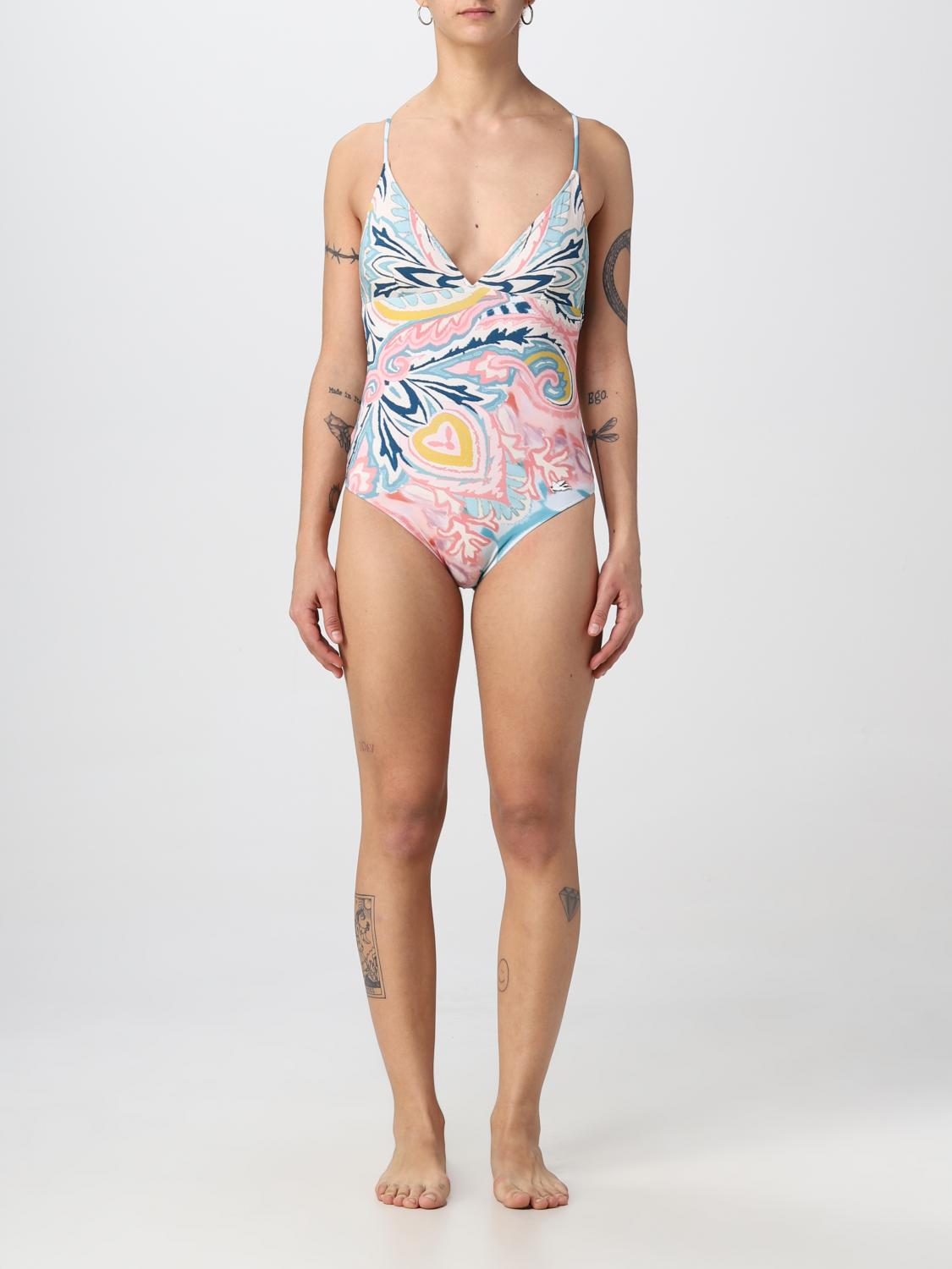 Etro Etro swimsuit with all-over Paisley sunburst print