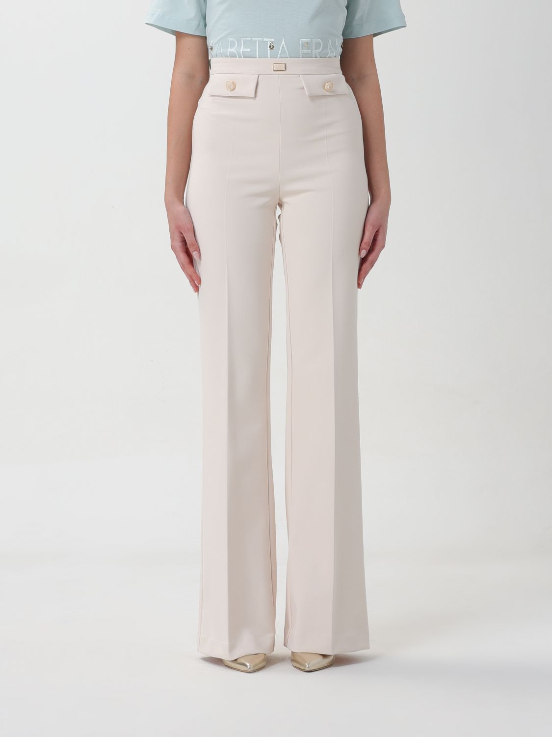 Elisabetta Franchi Trousers ELISABETTA FRANCHI Woman colour White