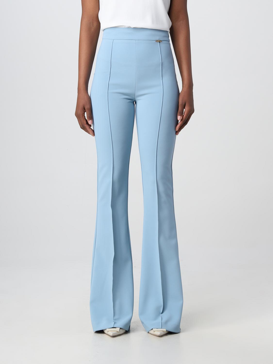 Elisabetta Franchi Trousers ELISABETTA FRANCHI Woman colour Gnawed Blue