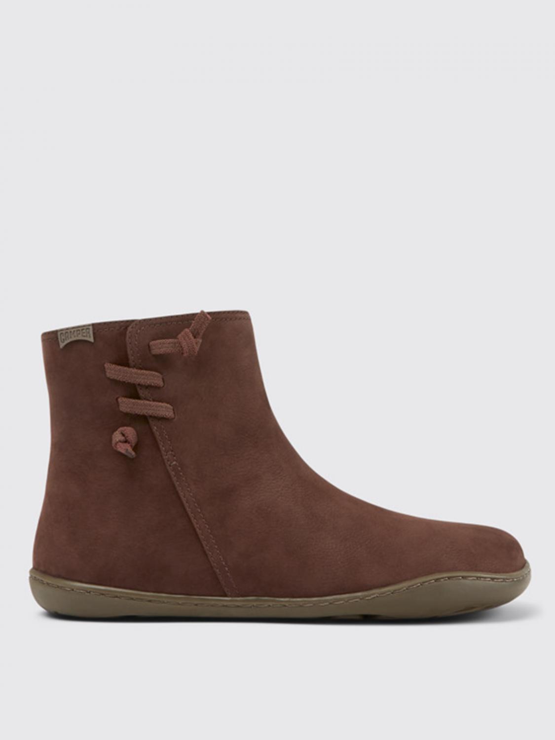 Camper Flat Ankle Boots CAMPER Woman colour Brown