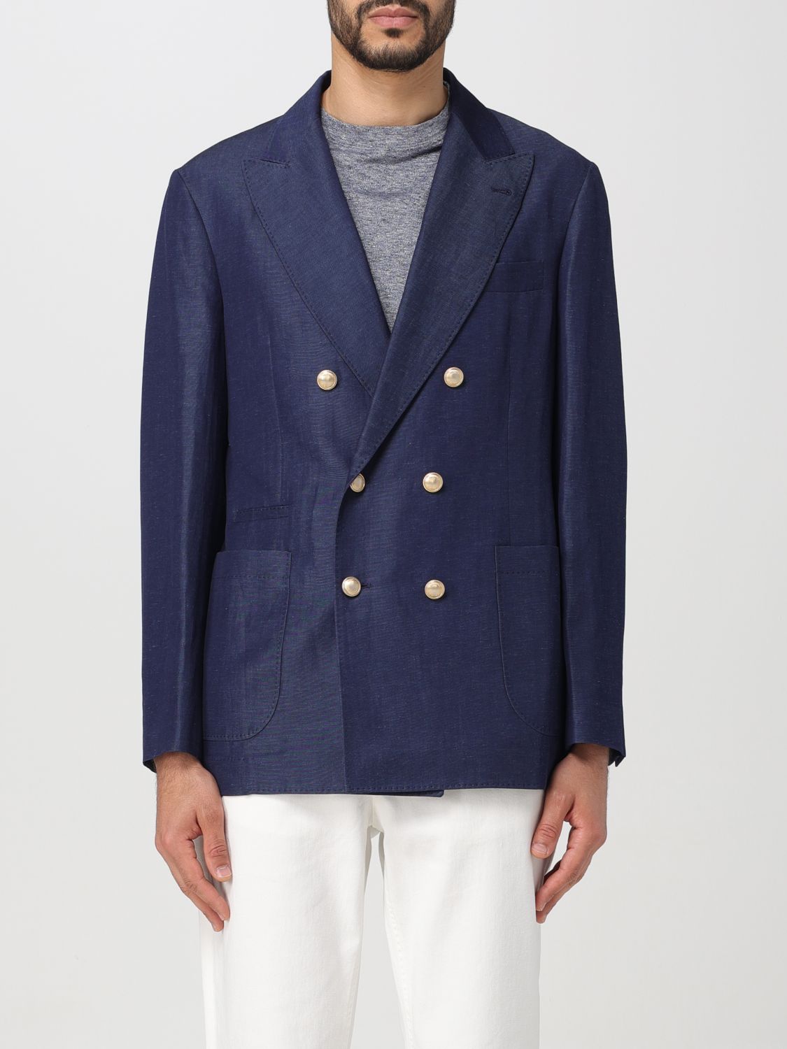 Brunello Cucinelli Blazer BRUNELLO CUCINELLI Men colour Blue