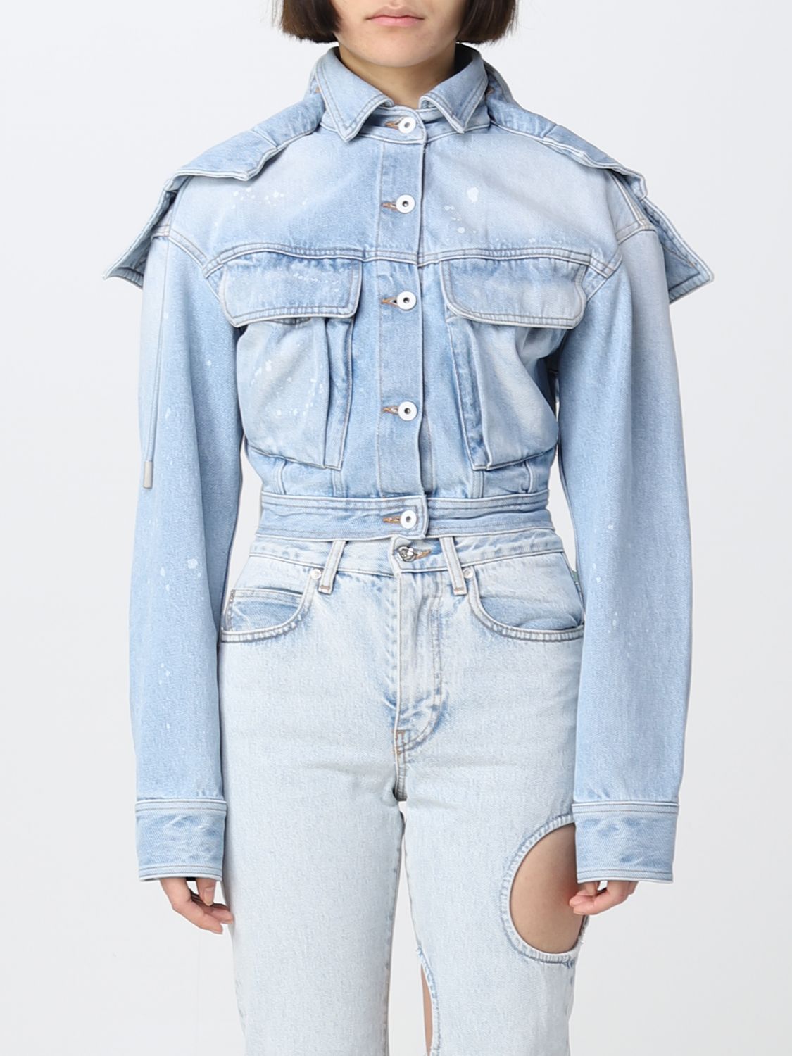 OFF-WHITE Jacket OFF-WHITE Woman colour Blue