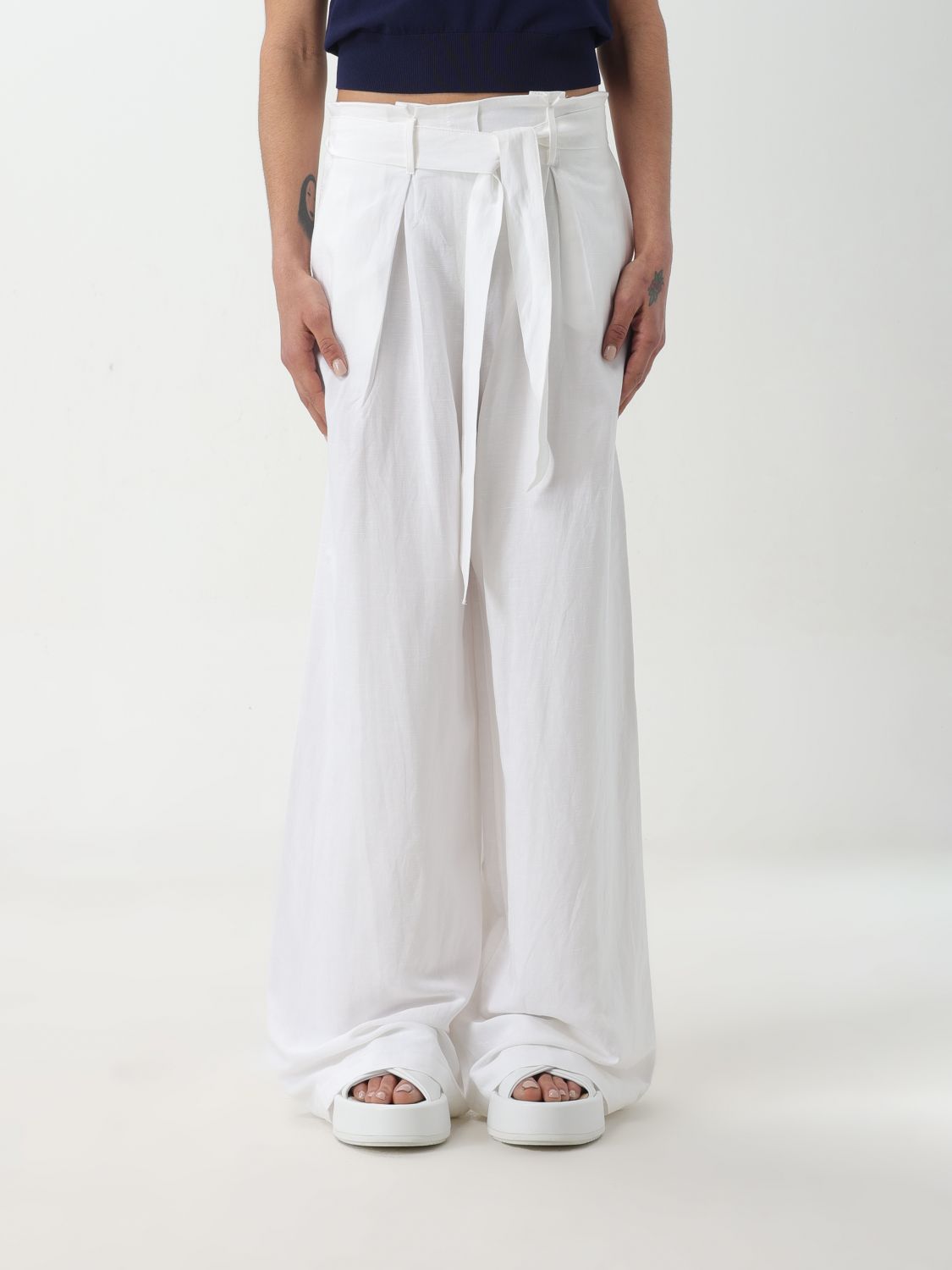 Kaos Trousers KAOS Woman colour White