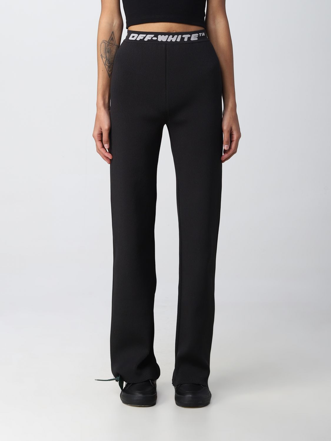 OFF-WHITE Trousers OFF-WHITE Woman colour Black