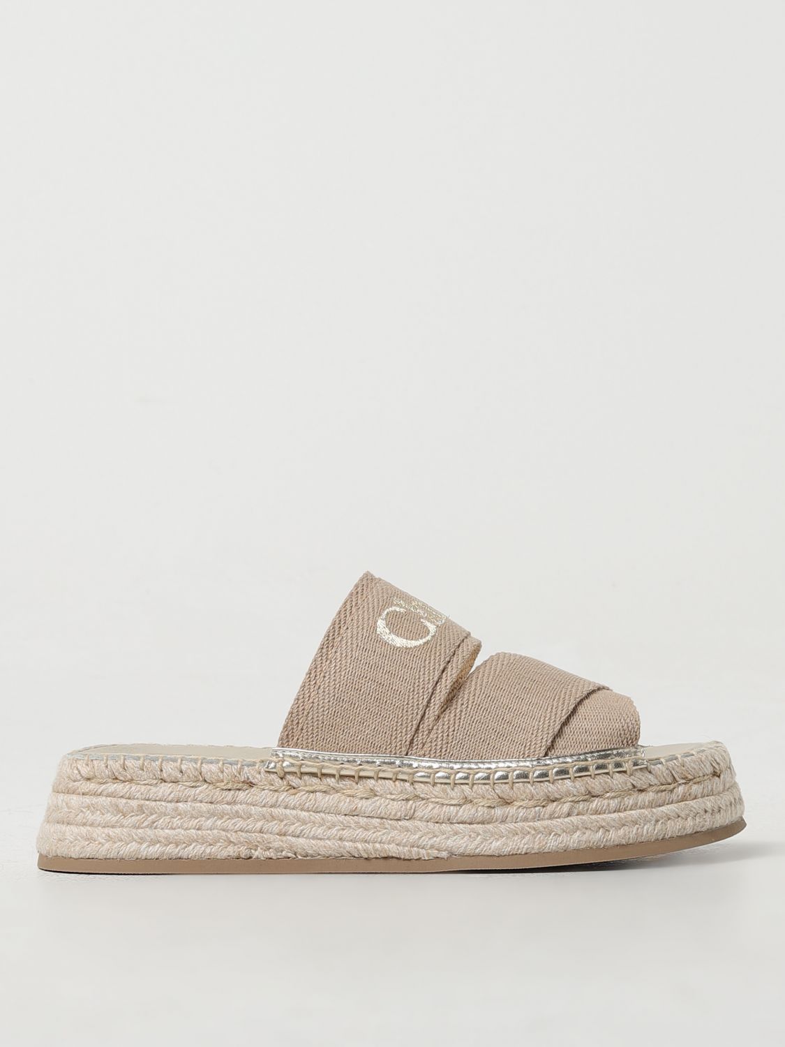 Chloé Flat Sandals CHLOÉ Woman colour Beige