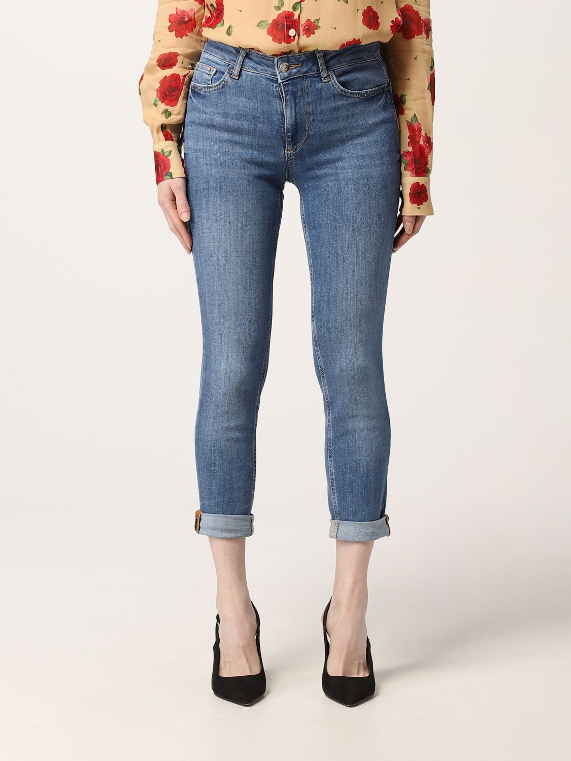 Liu Jo Liu Jo cropped jeans in washed denim