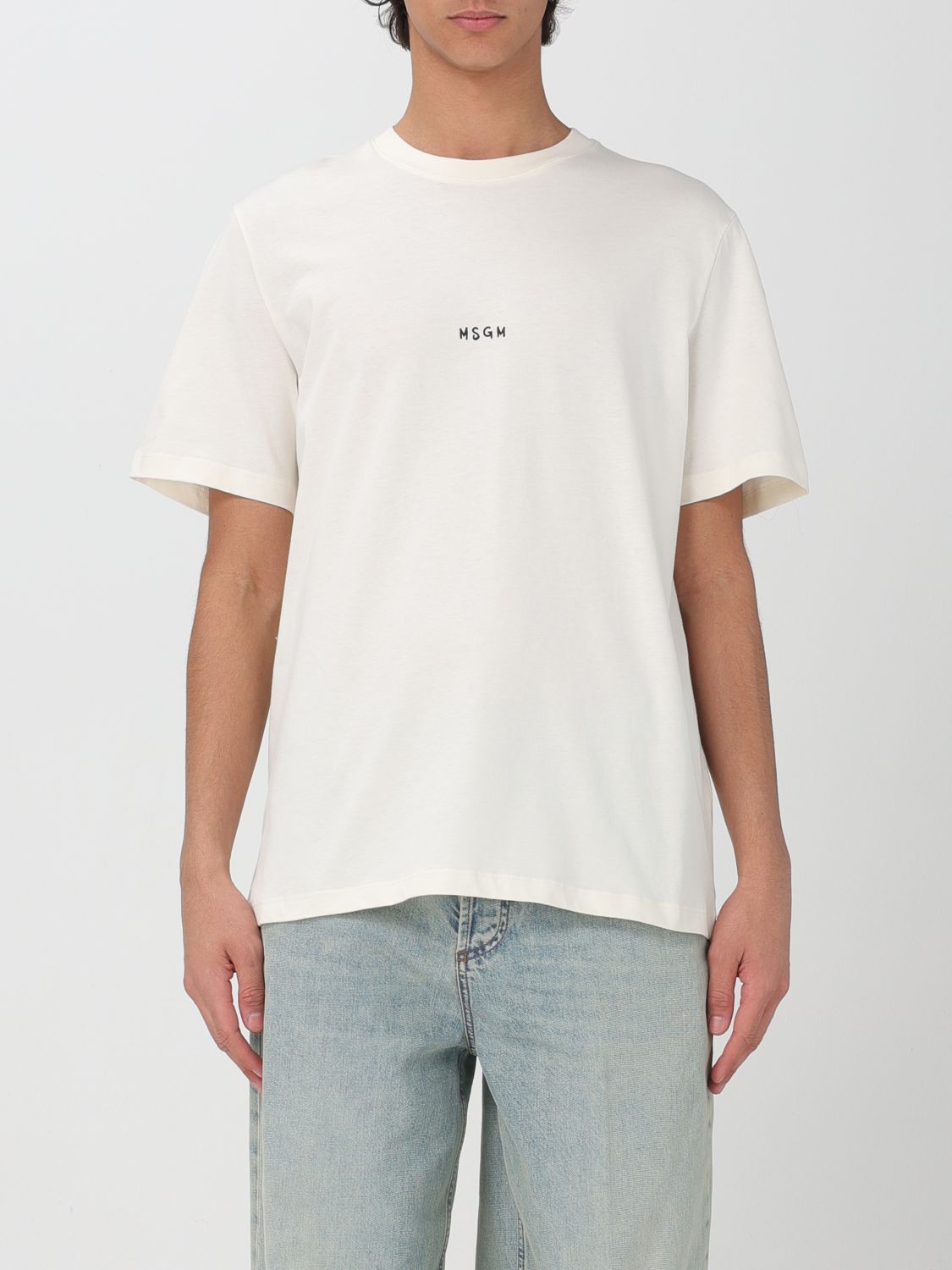 Msgm T-Shirt MSGM Men colour Yellow Cream