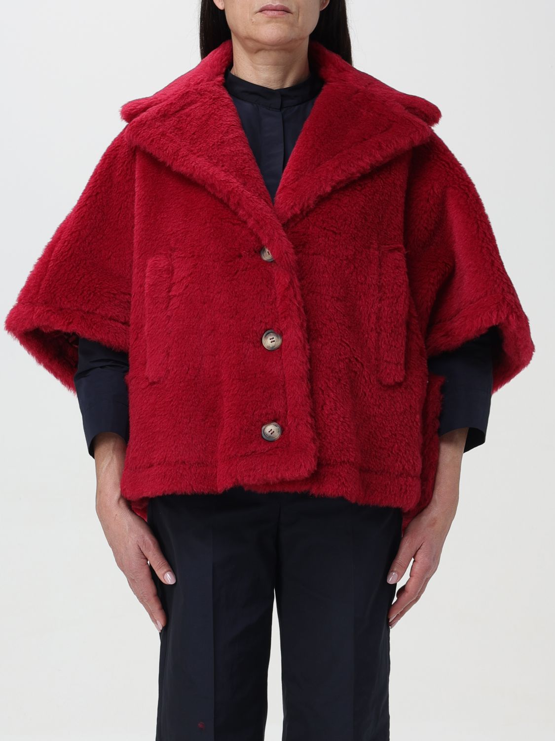 Max Mara Cloak MAX MARA Woman colour Red