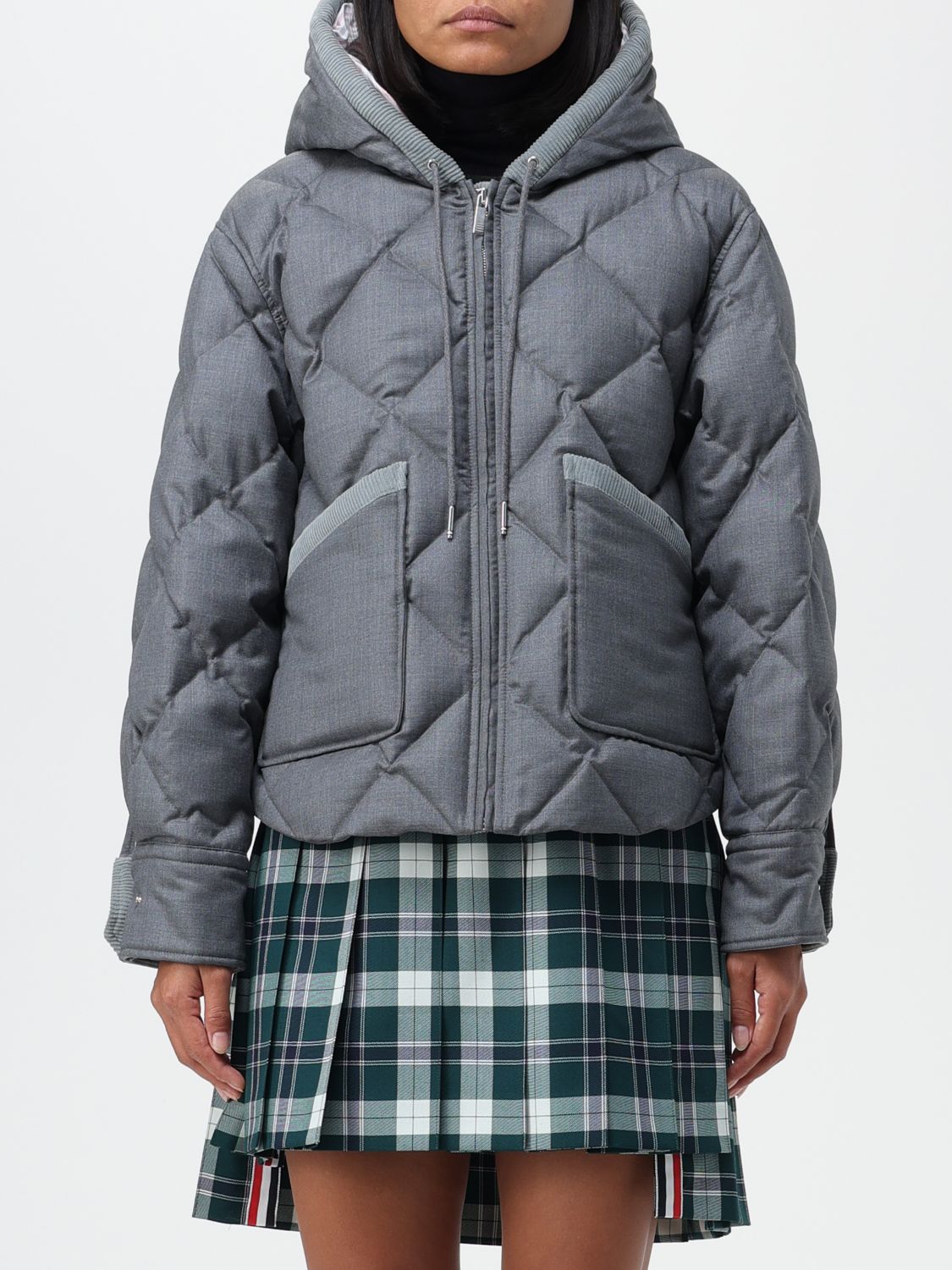 Thom Browne Jacket THOM BROWNE Woman colour Grey