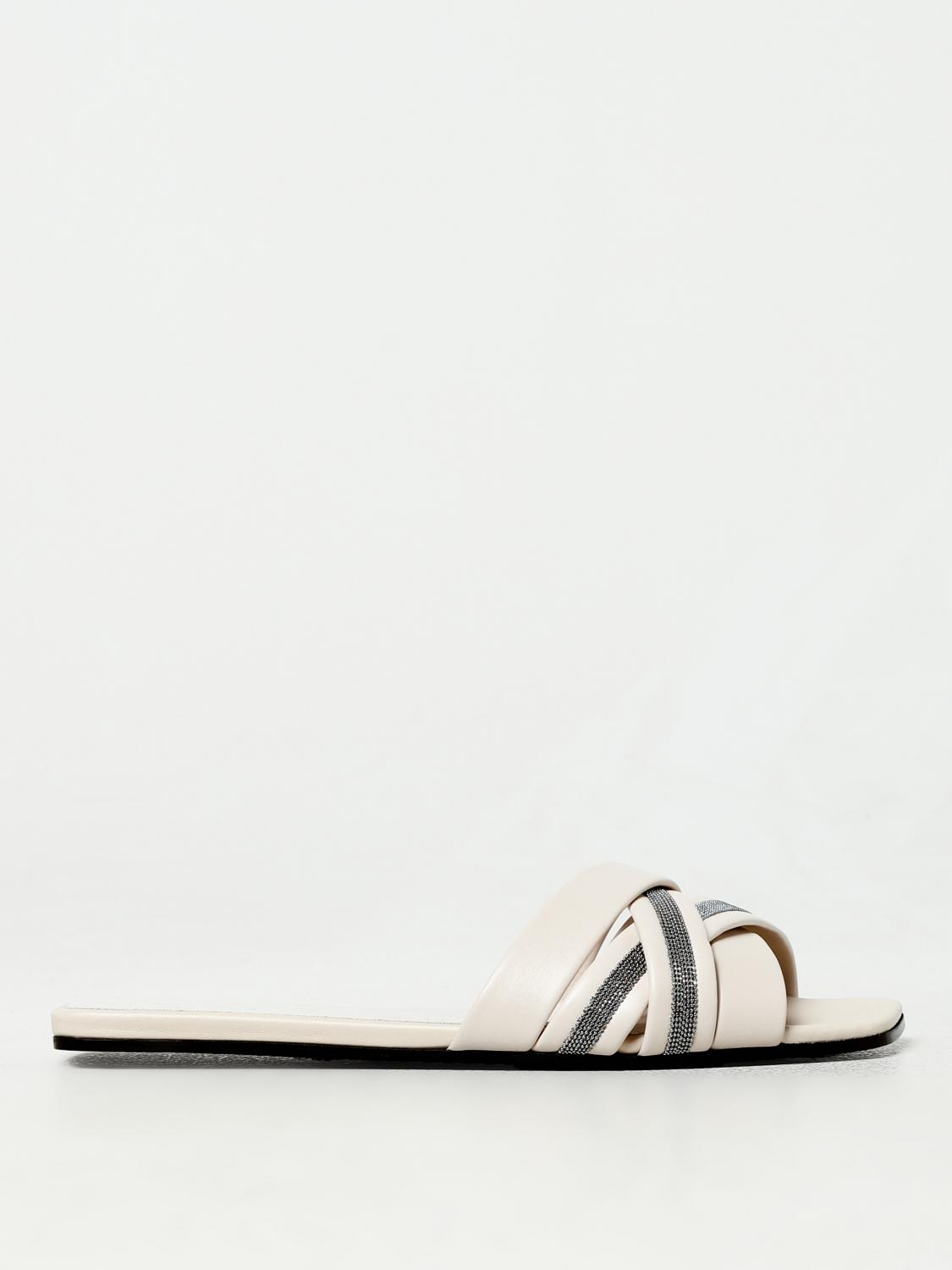 Brunello Cucinelli Flat Sandals BRUNELLO CUCINELLI Woman color Ivory