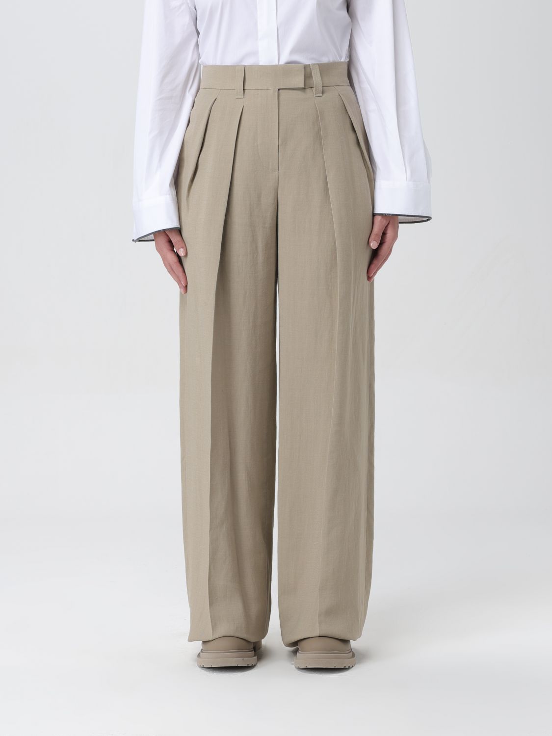 Brunello Cucinelli Trousers BRUNELLO CUCINELLI Woman colour Beige