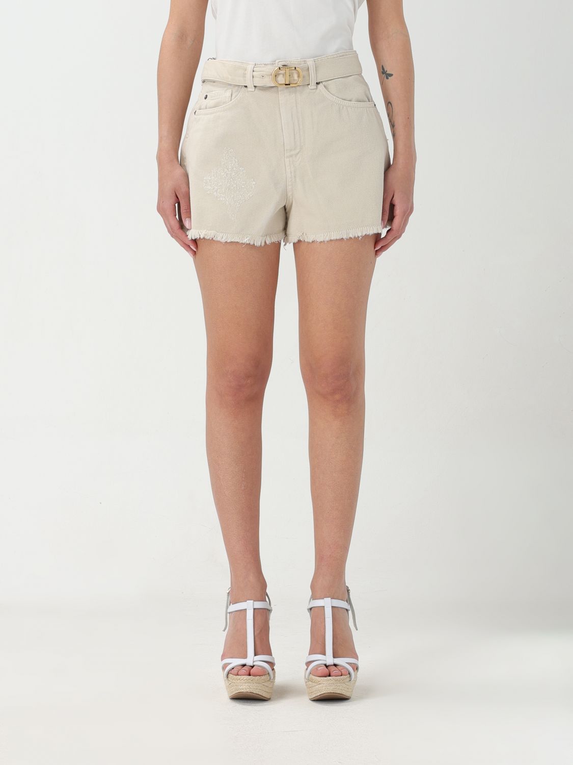 Twinset Short TWINSET Woman colour Beige