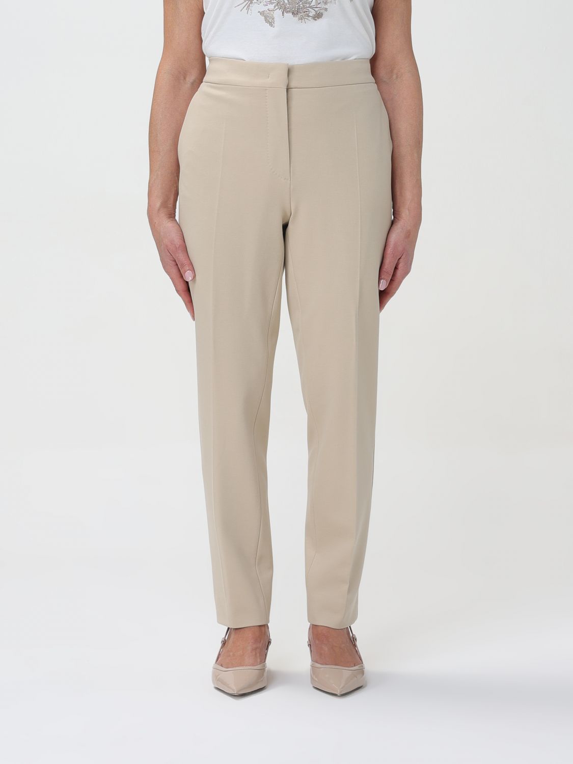 Max Mara Trousers MAX MARA Woman colour Beige