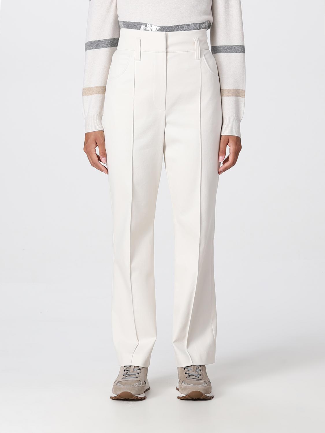 Brunello Cucinelli Trousers BRUNELLO CUCINELLI Woman colour Pearl