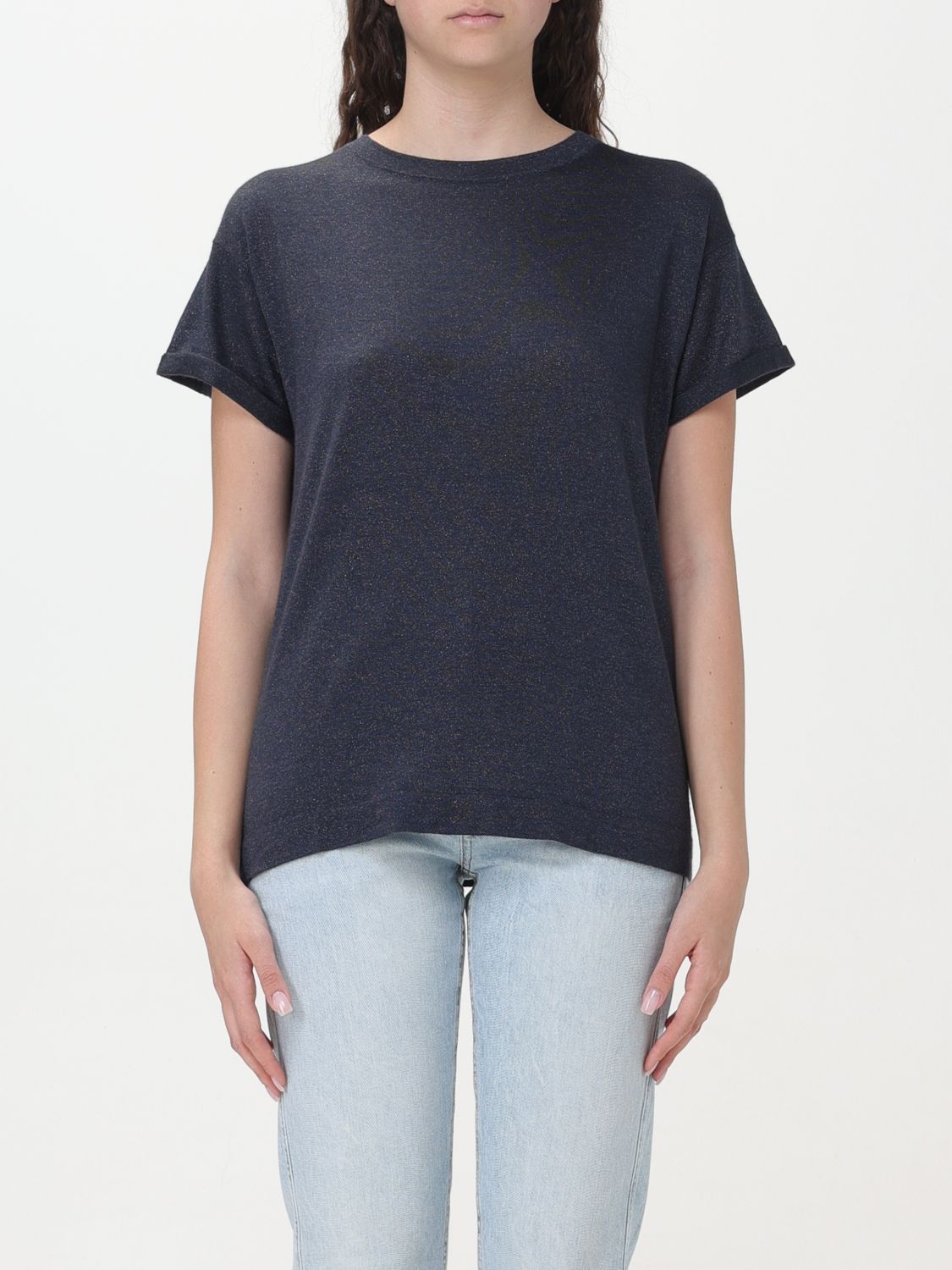 Brunello Cucinelli T-Shirt BRUNELLO CUCINELLI Woman colour Blue 1