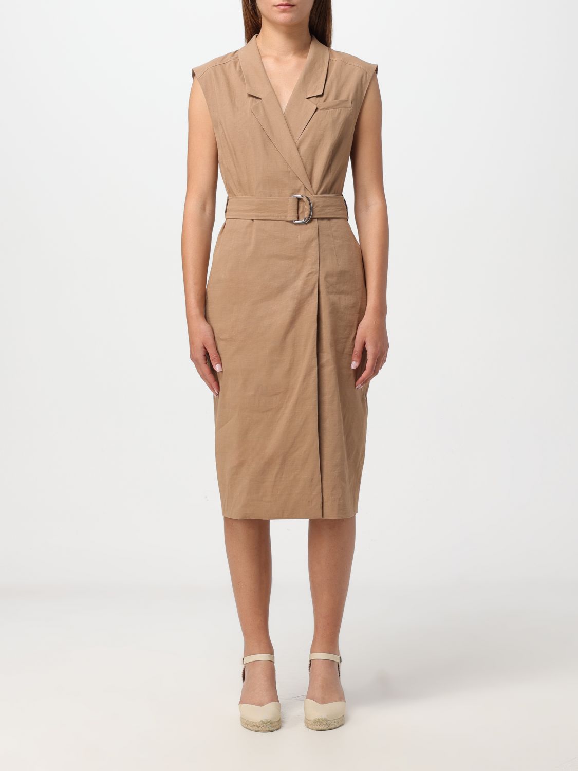 BOSS Dress BOSS Woman color Beige