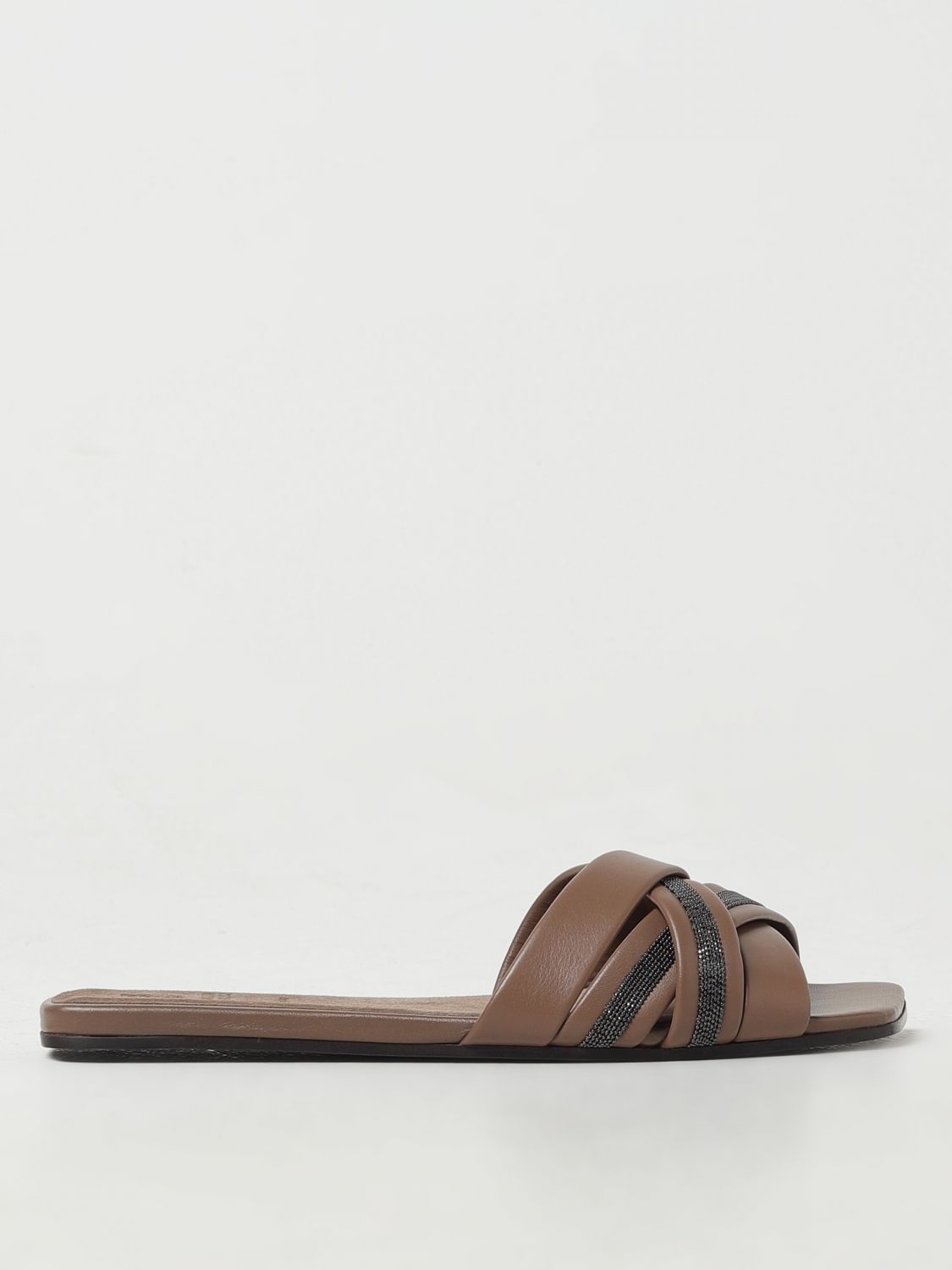 Brunello Cucinelli Flat Sandals BRUNELLO CUCINELLI Woman colour Leather