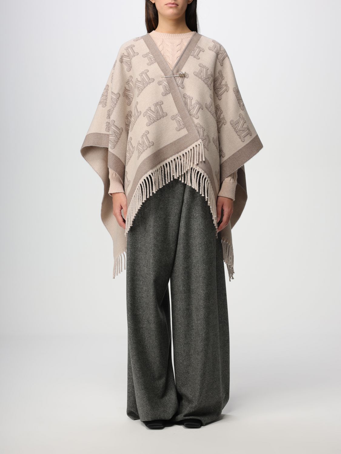 Max Mara Cloak MAX MARA Woman colour Sand