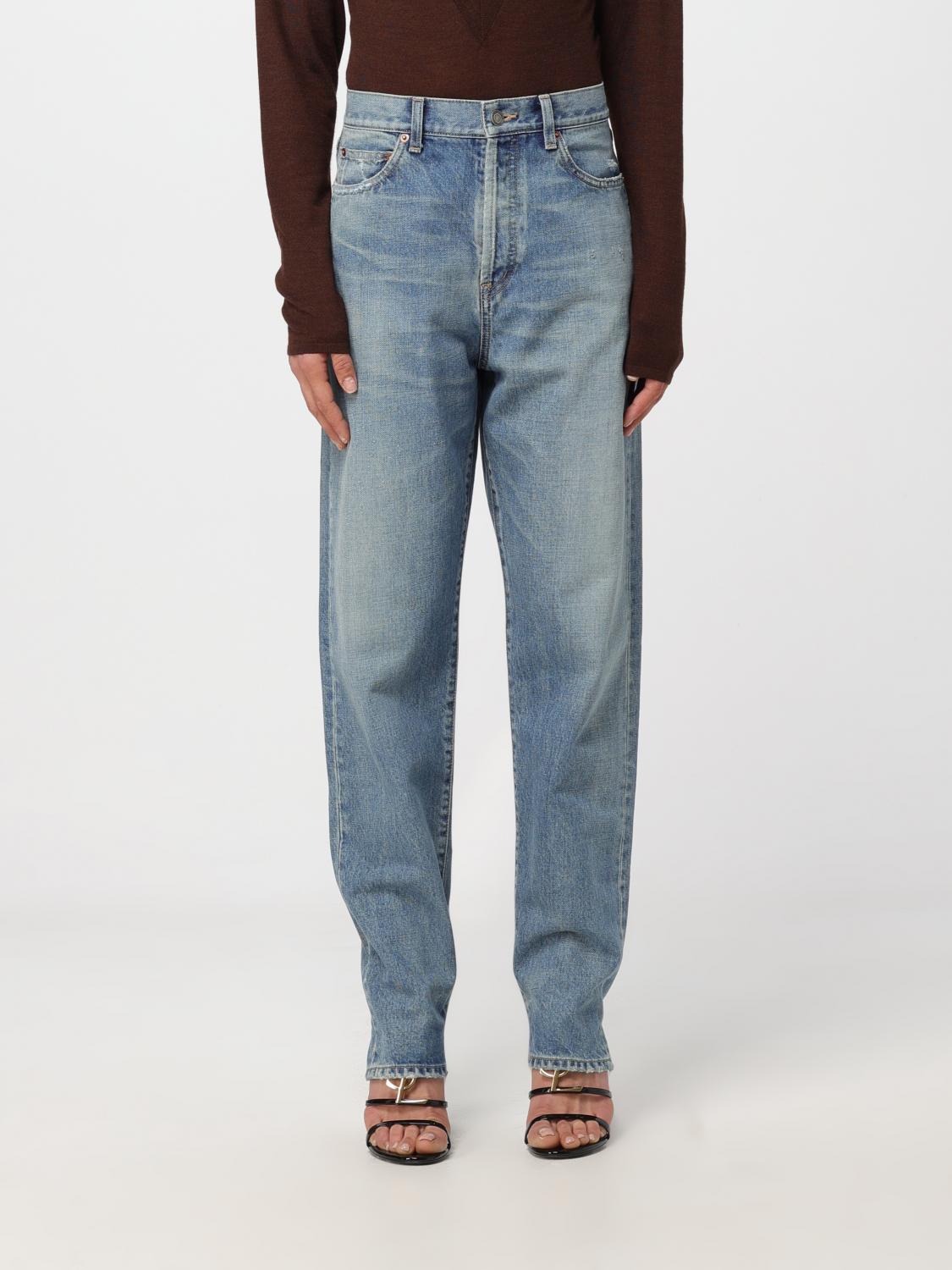 Saint Laurent Jeans SAINT LAURENT Woman color Denim