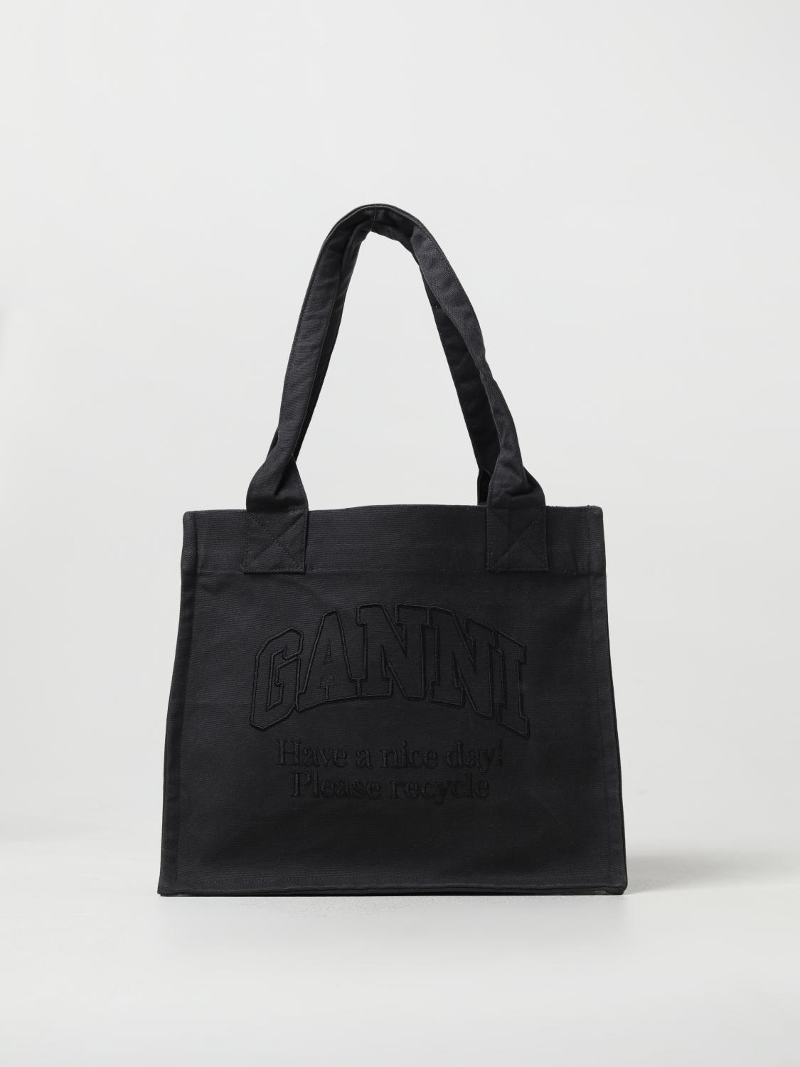 Ganni Tote Bags GANNI Woman colour Black