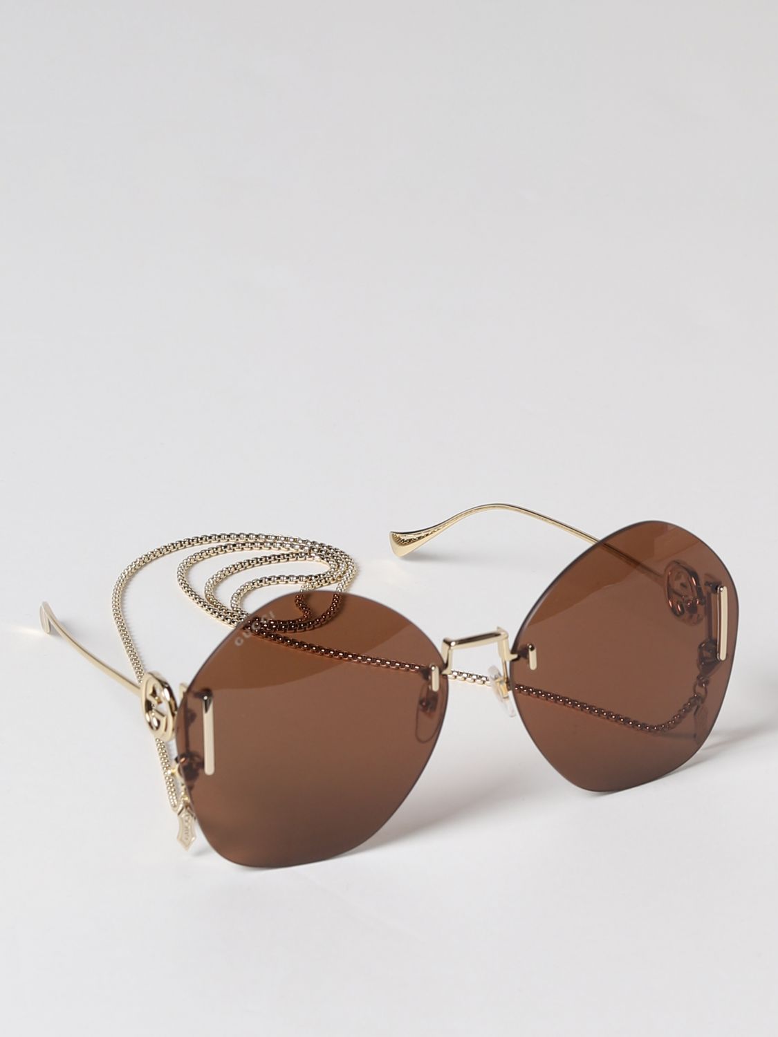 Gucci Sunglasses GUCCI Woman colour Brown