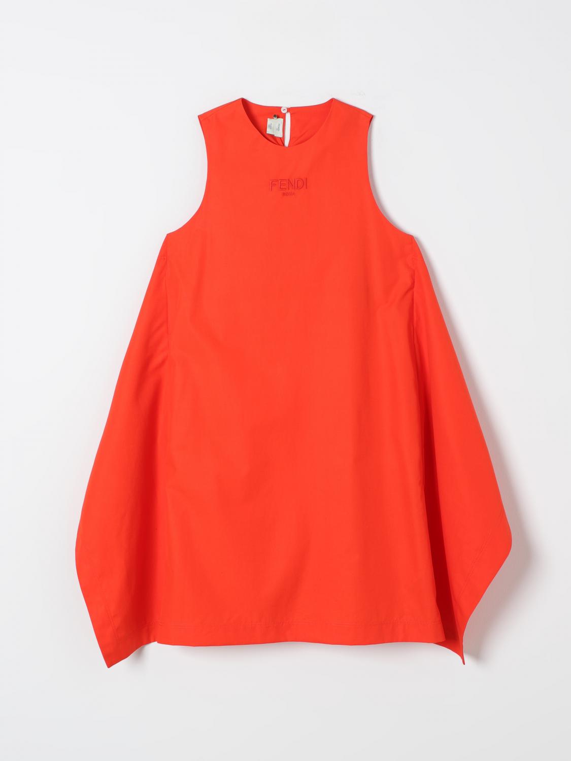 FENDI Dress FENDI Kids color Orange