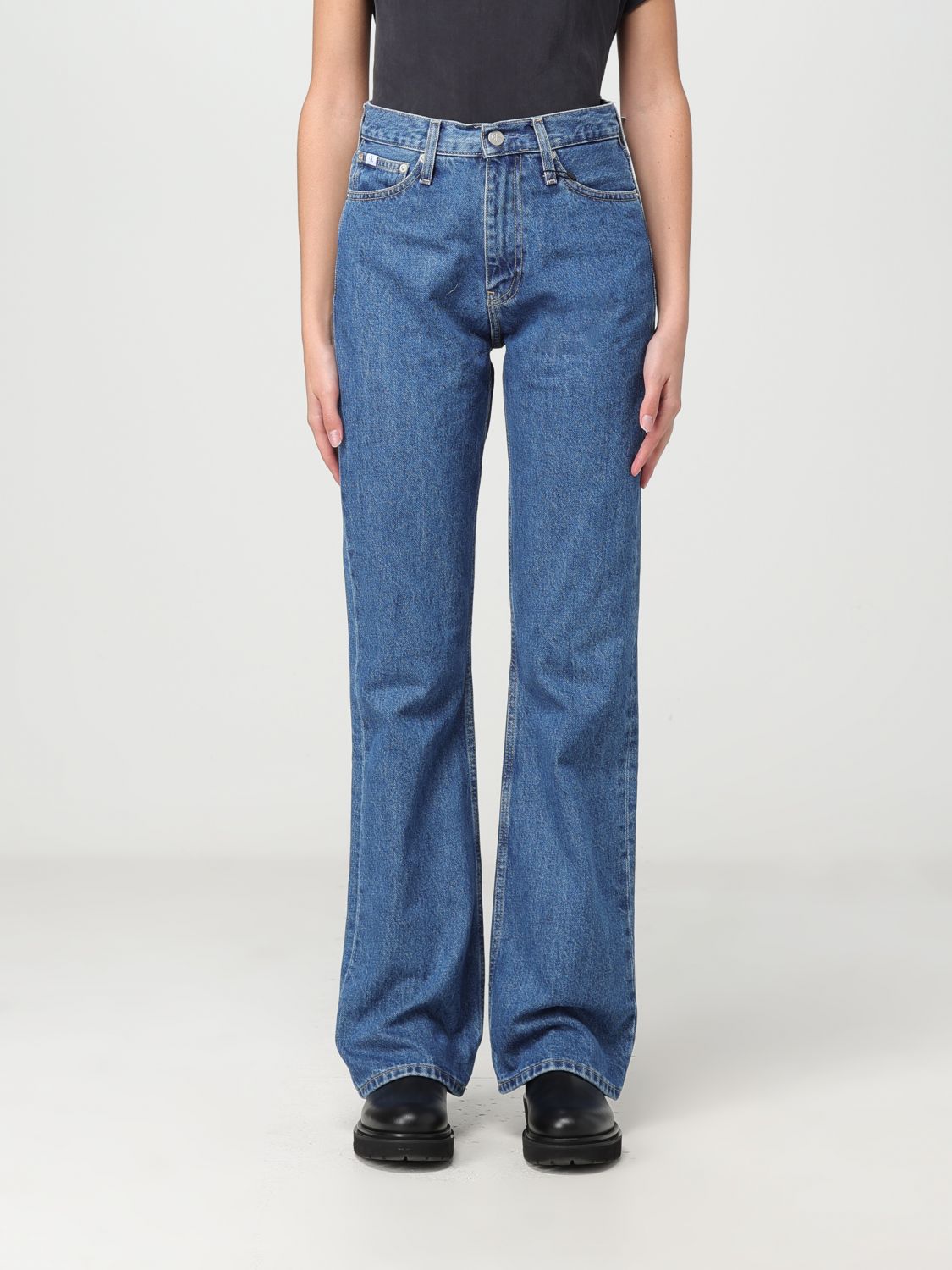 Calvin Klein Jeans Trousers CALVIN KLEIN JEANS Woman colour Denim