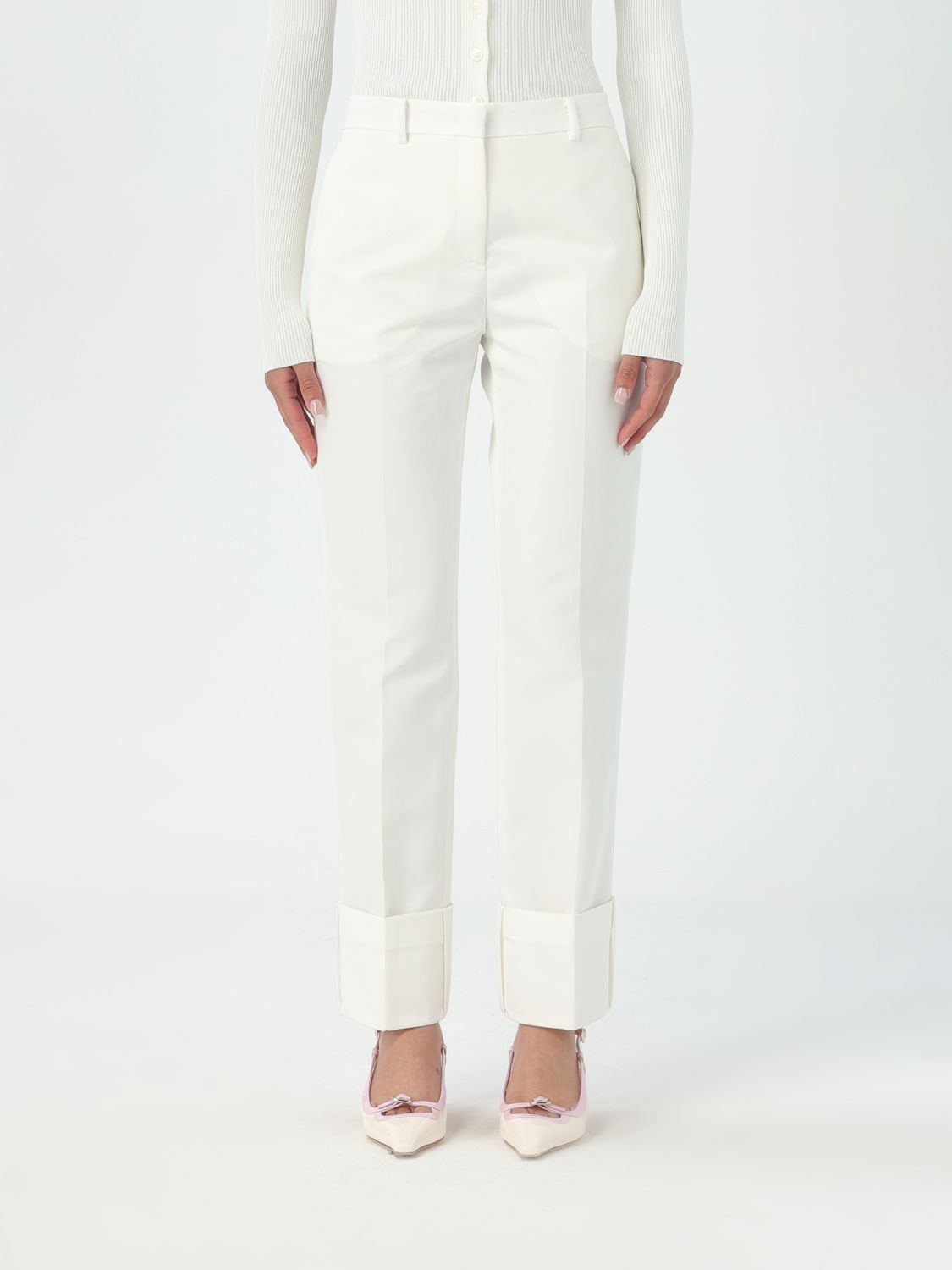 N° 21 Pants N° 21 Woman color White