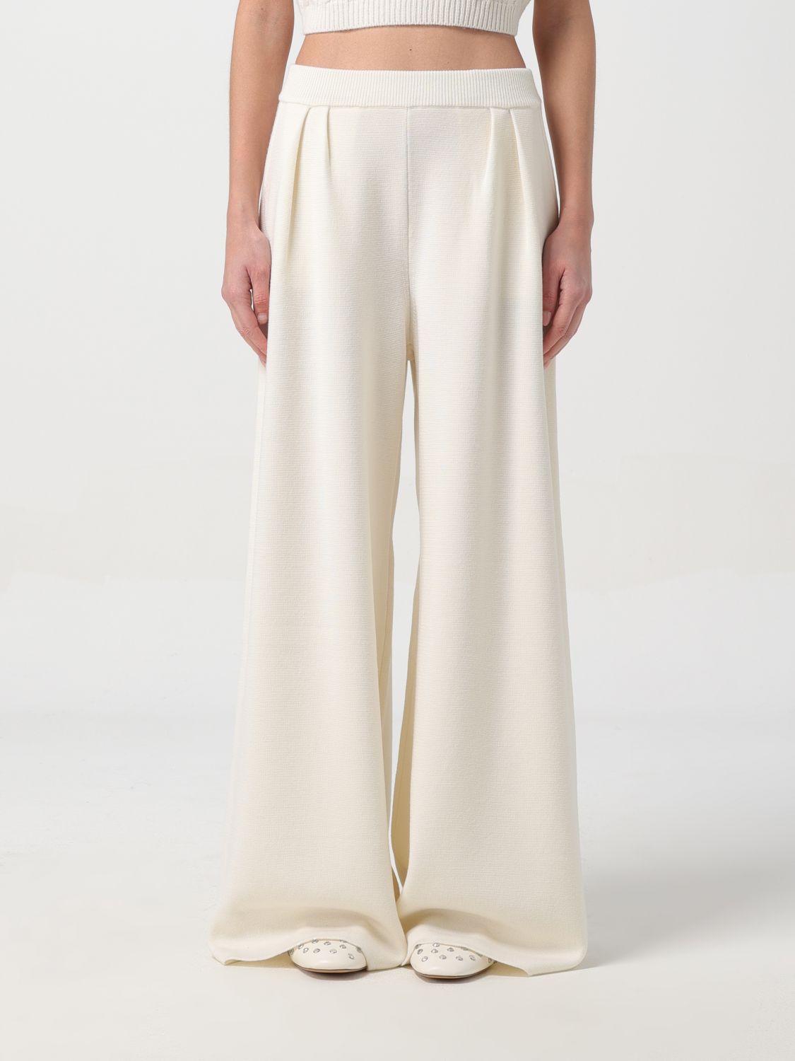 Max Mara Trousers MAX MARA Woman colour White