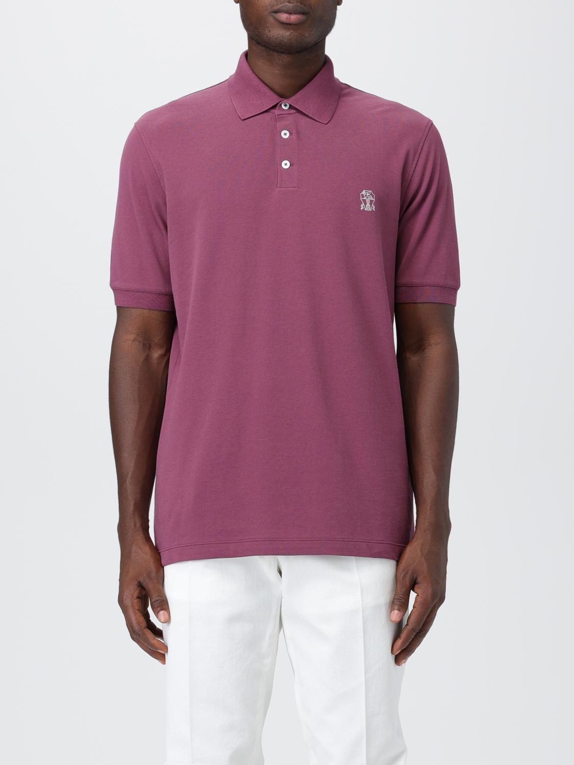 Brunello Cucinelli Polo Shirt BRUNELLO CUCINELLI Men colour Red Purple