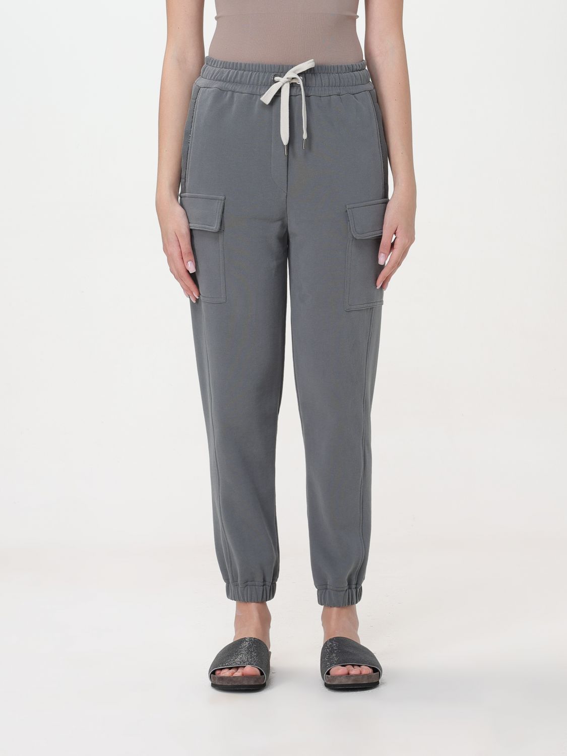 Brunello Cucinelli Trousers BRUNELLO CUCINELLI Woman colour Grey