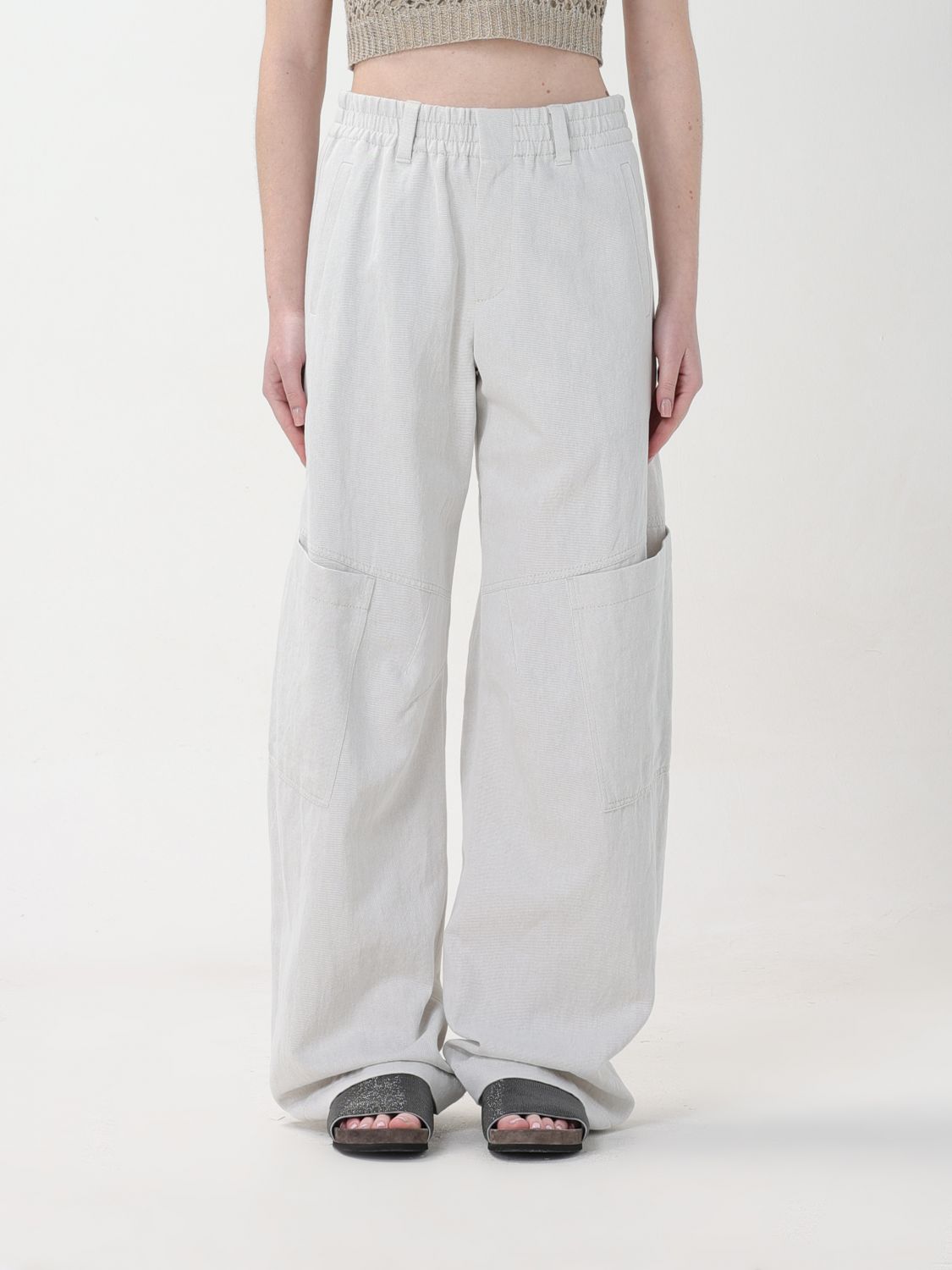 Brunello Cucinelli Trousers BRUNELLO CUCINELLI Woman colour White