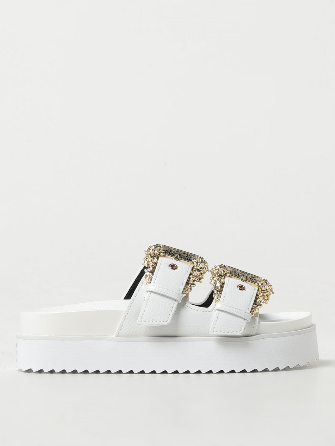 Versace Jeans Couture Flat Sandals VERSACE JEANS COUTURE Woman colour White