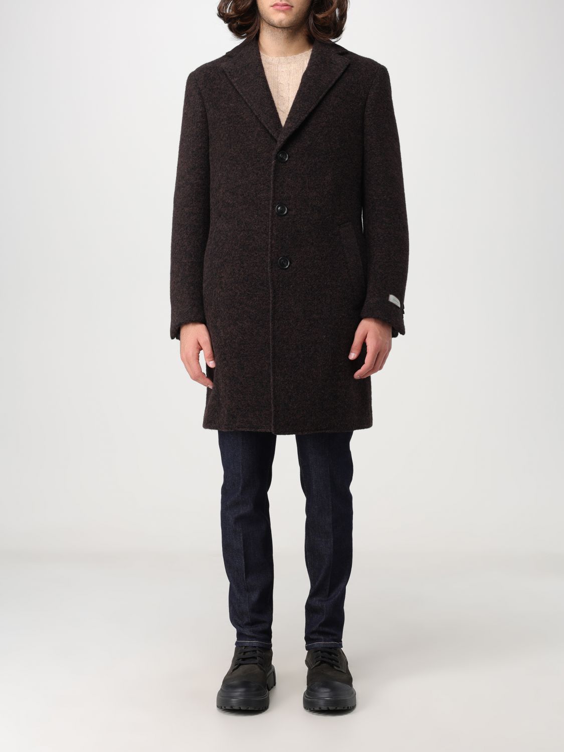 Canali Coat CANALI Men colour Brown