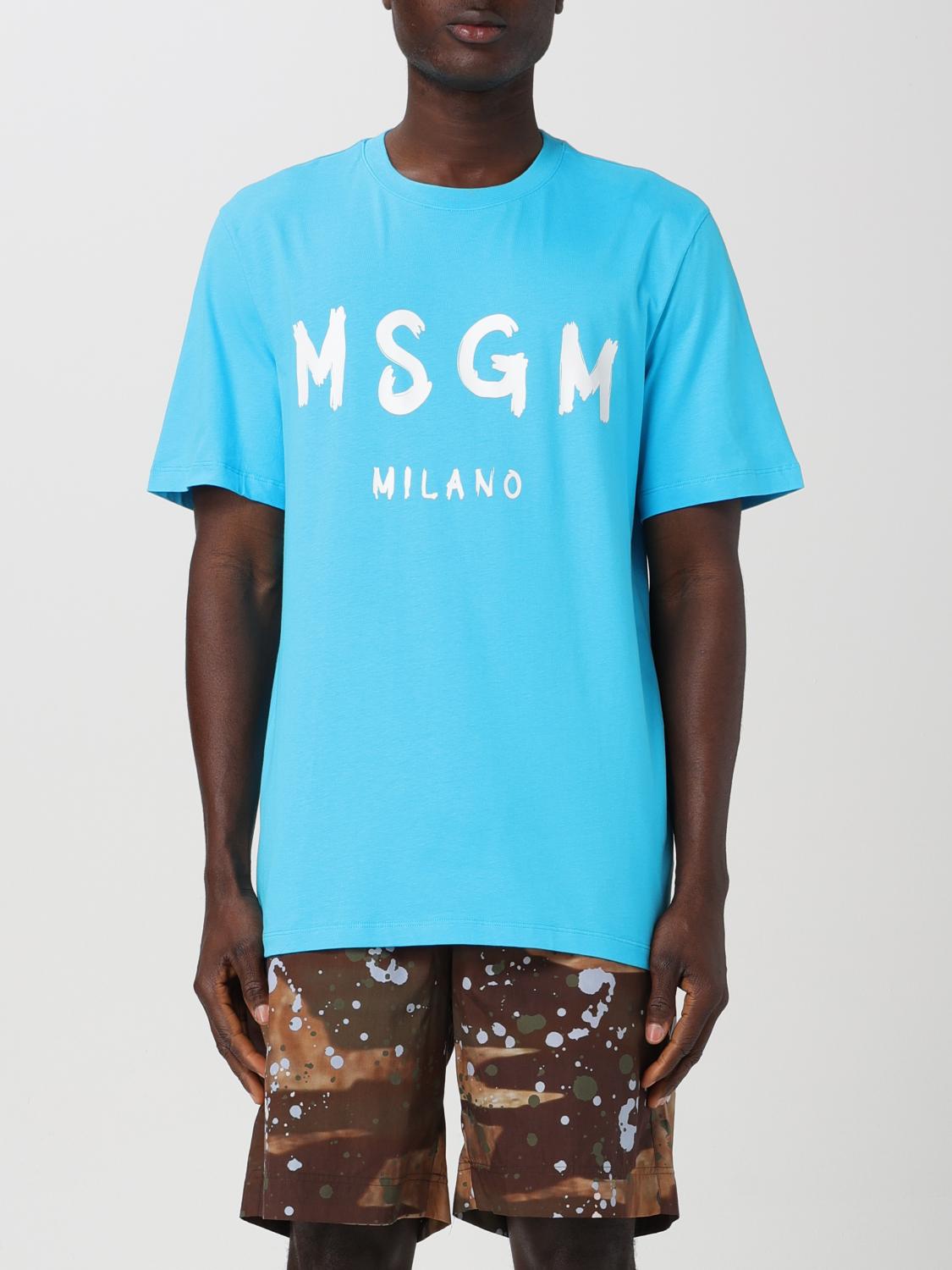 Msgm T-Shirt MSGM Men color Turquoise