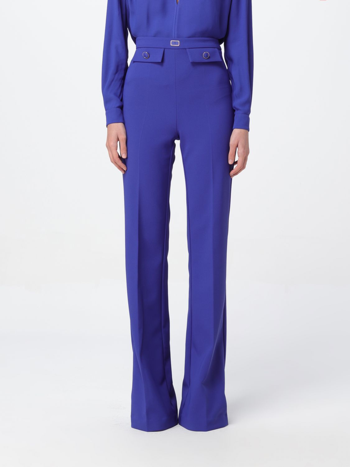 Elisabetta Franchi Trousers ELISABETTA FRANCHI Woman colour Indigo