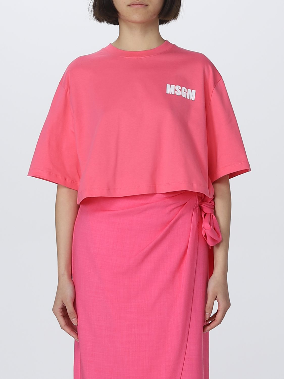 Msgm T-Shirt MSGM Woman colour Fuchsia