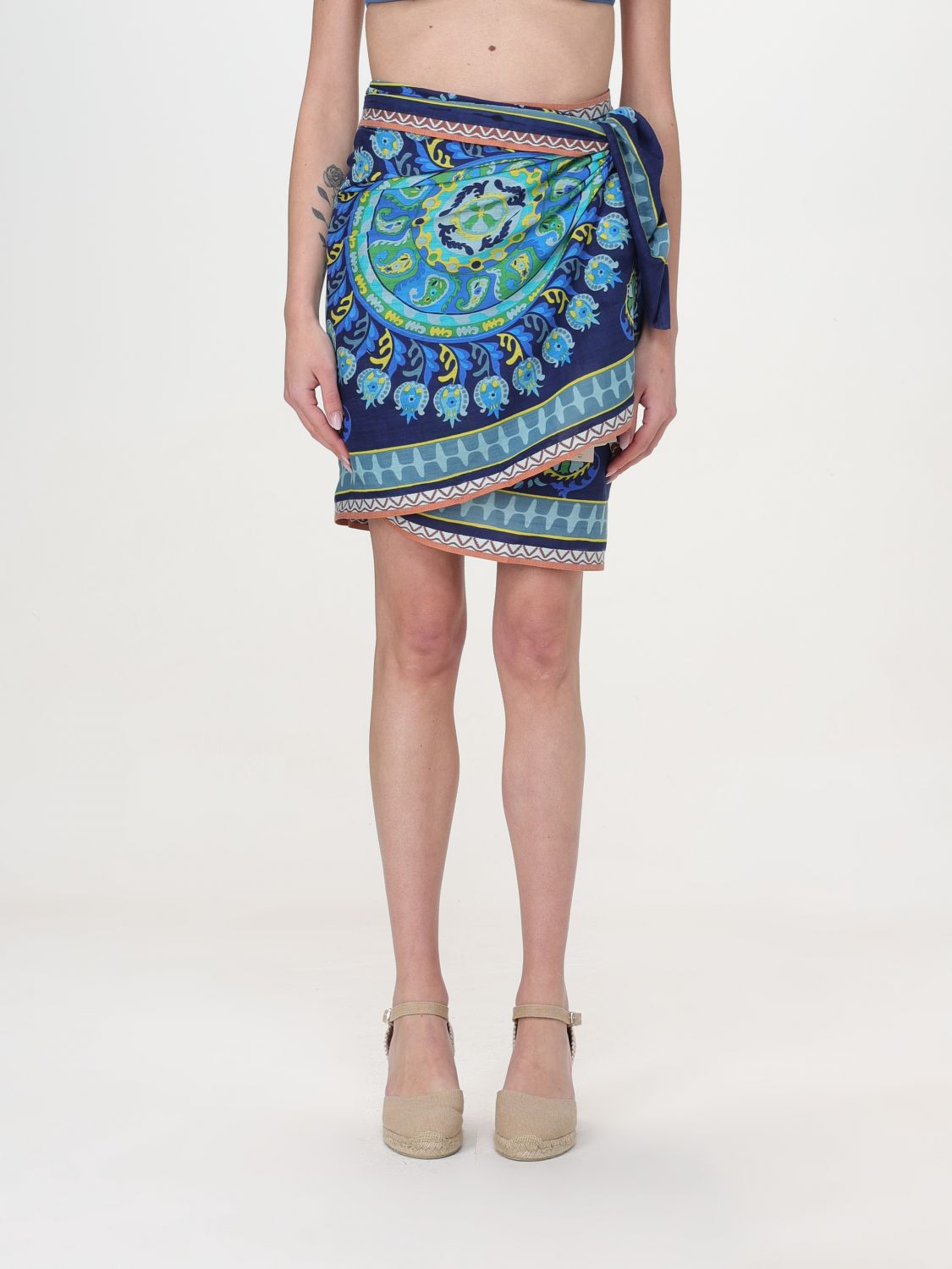 Maliparmi Wrap-Skirt MALIPARMI Woman color Blue 5