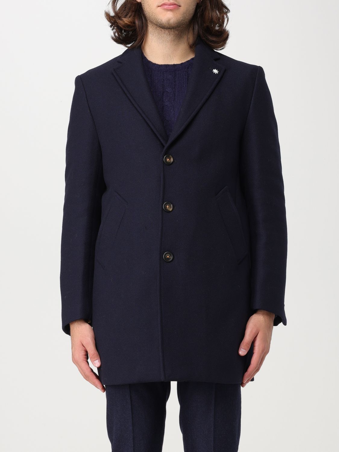 Manuel Ritz Coat MANUEL RITZ Men colour Blue