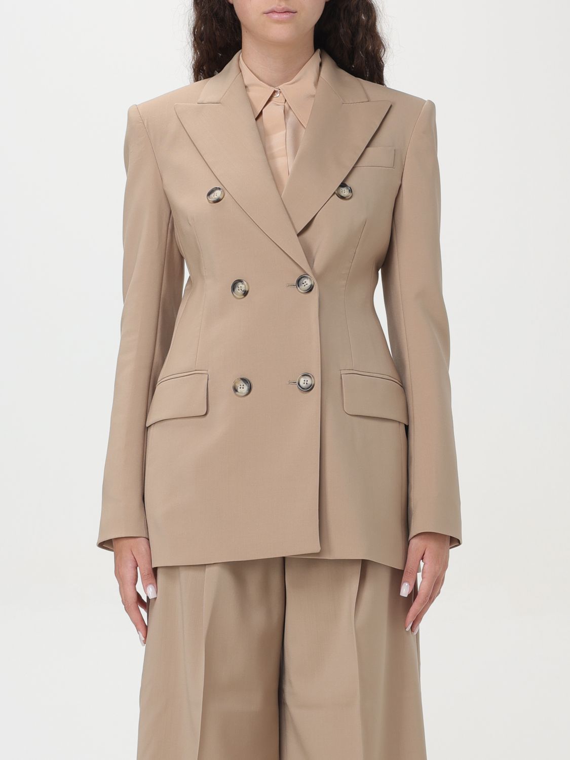 Sportmax Blazer SPORTMAX Woman color Beige