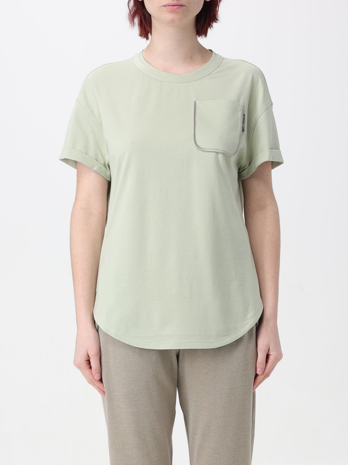 Brunello Cucinelli T-Shirt BRUNELLO CUCINELLI Woman colour Green