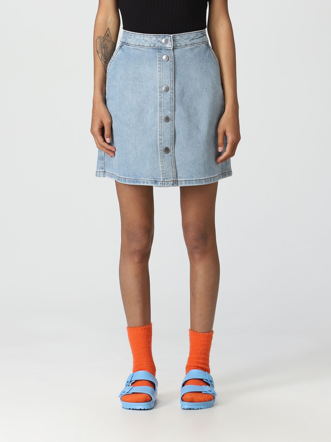 A.P.C. Skirt A.P.C. Woman colour Blue