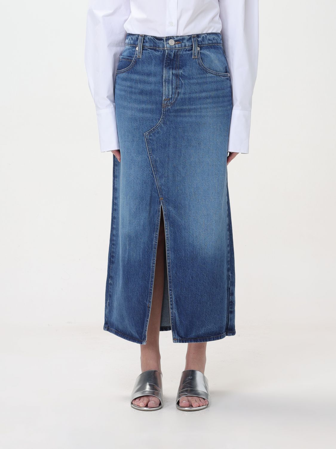 Frame Skirt FRAME Woman colour Denim