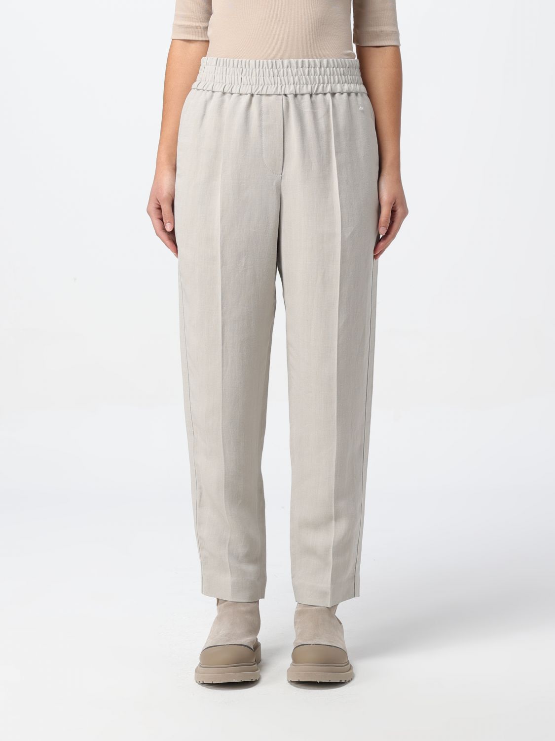 Brunello Cucinelli Trousers BRUNELLO CUCINELLI Woman colour Grey