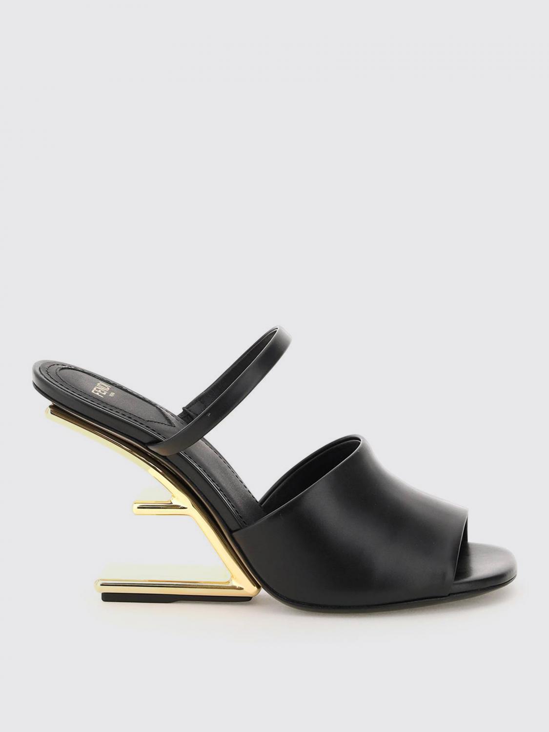 FENDI Heeled Sandals FENDI Woman color Black