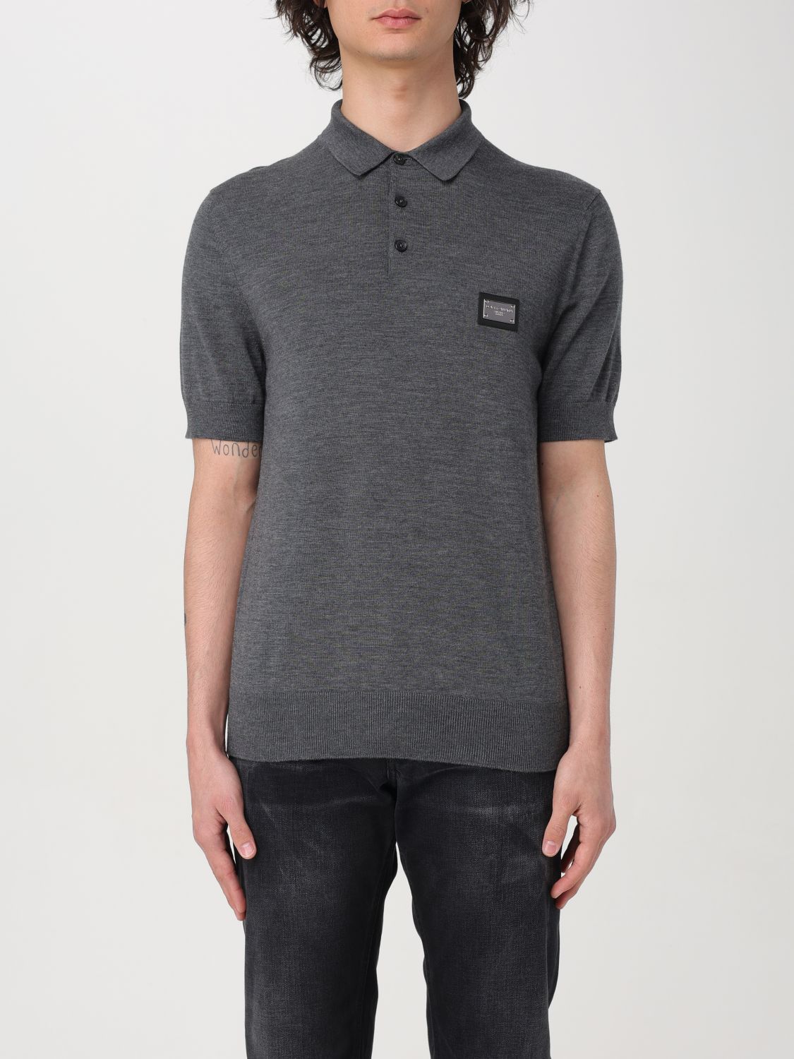 Dolce & Gabbana Polo Shirt DOLCE & GABBANA Men colour Grey